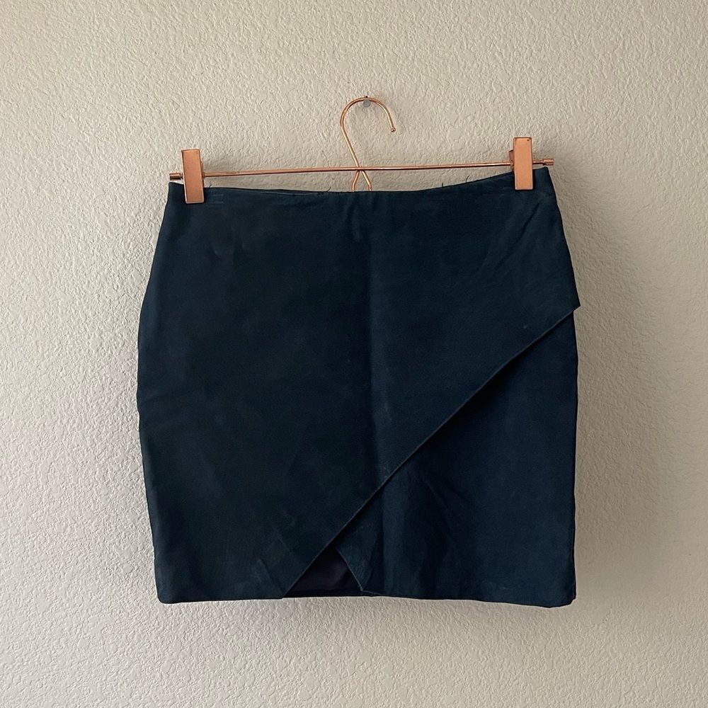 NWT Nordstrom 4‎ sienna leather mini skirt